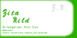 zita mild business card